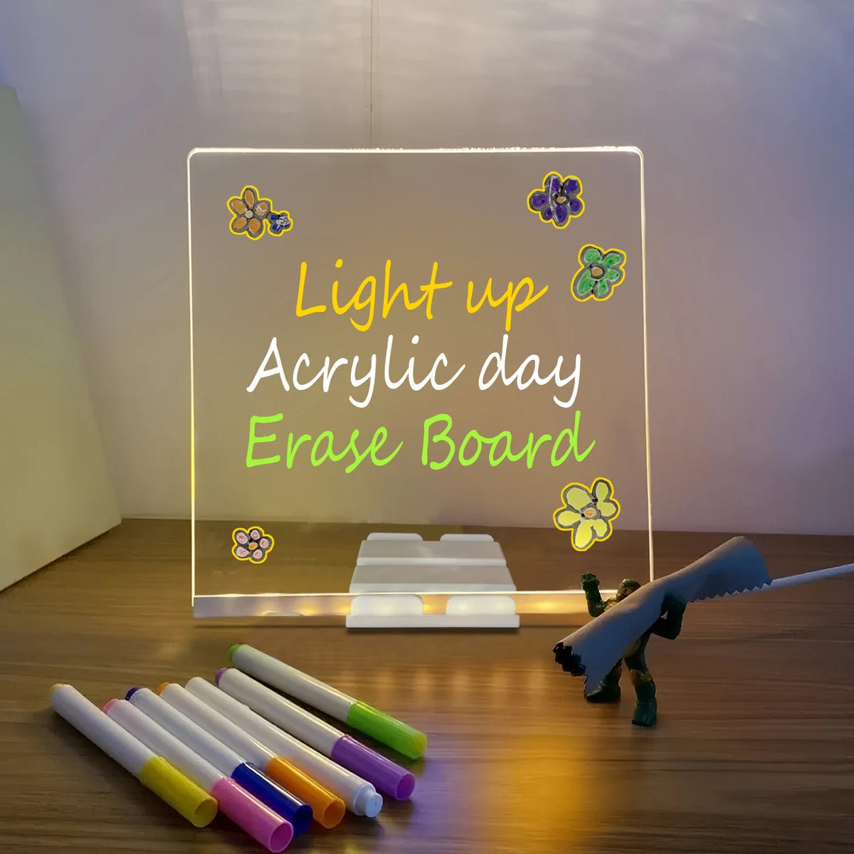 LED Light-Up Writing Board Colorful DIY & Erasable