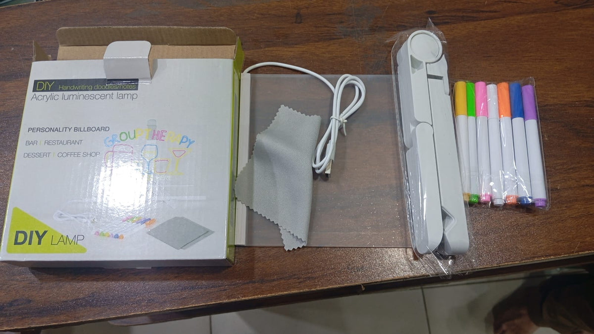 LED Light-Up Writing Board Colorful DIY & Erasable