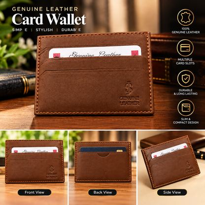 Premium Leather Card Wallet – Slim & Stylish