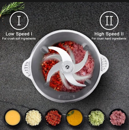 Electric Meat Grinder Stainless Steel 2-Speed