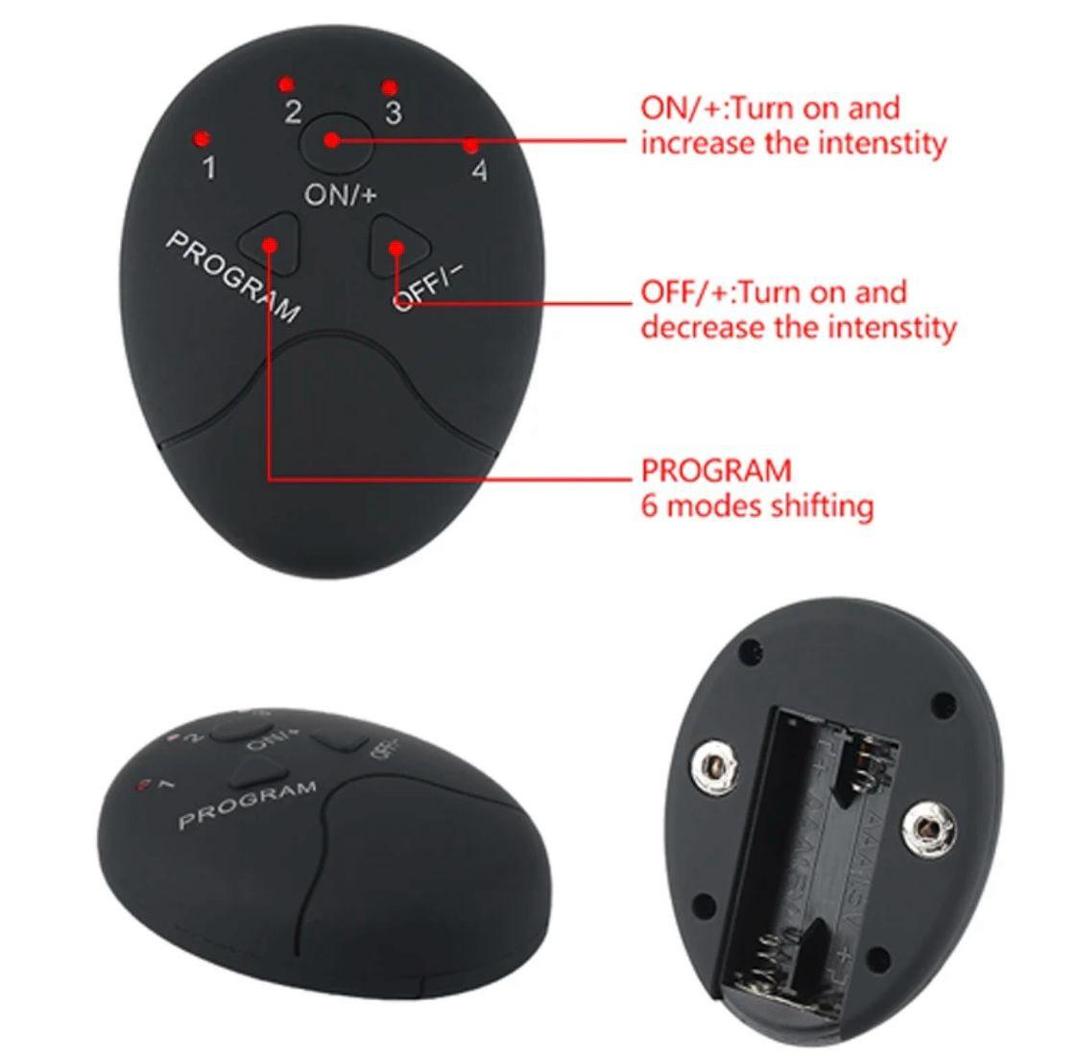 Black Electric Abs Massager with Remote Control