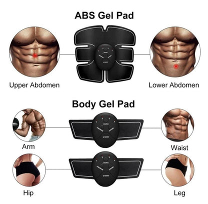 Black Electric Abs Massager with Remote Control