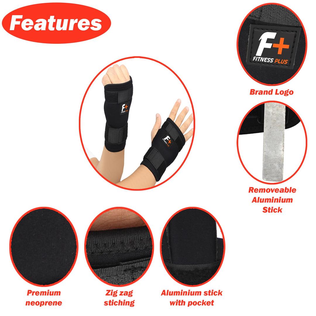 Black Adjustable Hand Grip Wristbands for Men