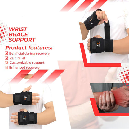 Black Adjustable Hand Grip Wristbands for Men