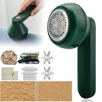 Green Rechargeable Lint Remover for Home & Cars