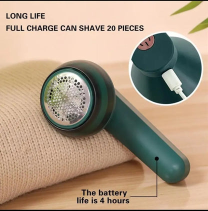 Green Rechargeable Lint Remover for Home & Cars