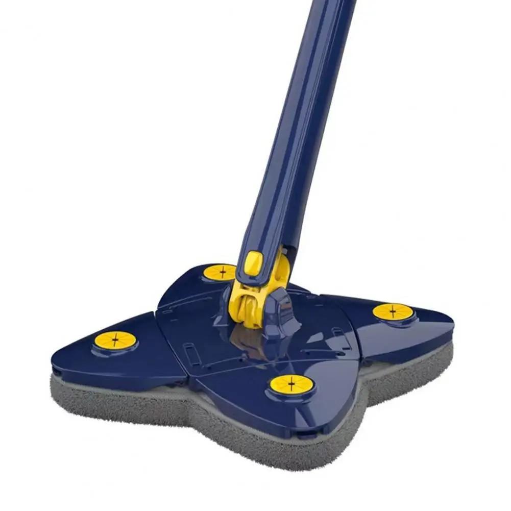 Rotatable Blue Microfiber Mop for Home Cleaning
