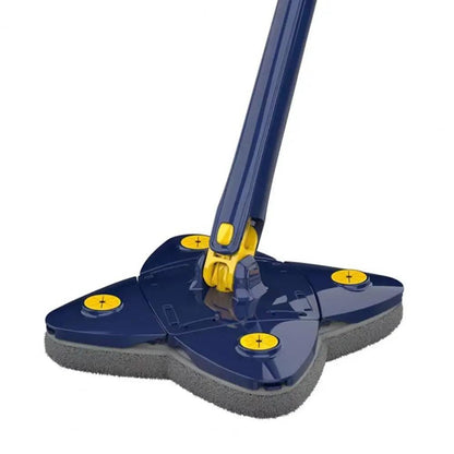 Rotatable Blue Microfiber Mop for Home Cleaning