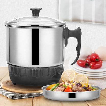 Portable Electric Kettle Stainless Steel Black Silver