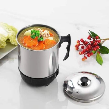 Portable Electric Kettle Stainless Steel Black Silver